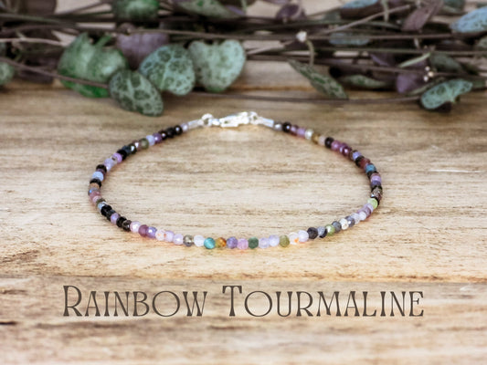 Faceted Rainbow Tourmaline "Forgiveness" Bracelet | October Birthstone