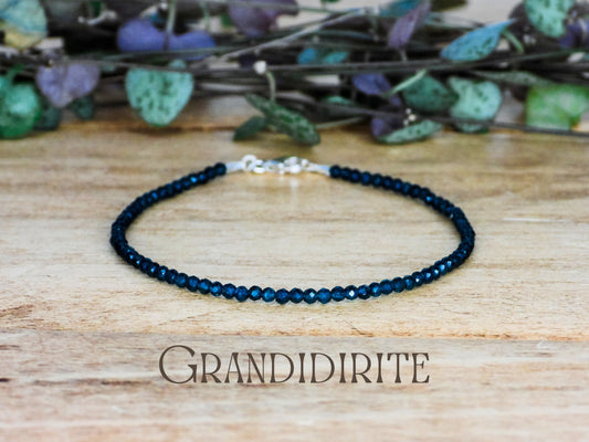 Dainty Teal Grandidierite Gemstone Bracelet