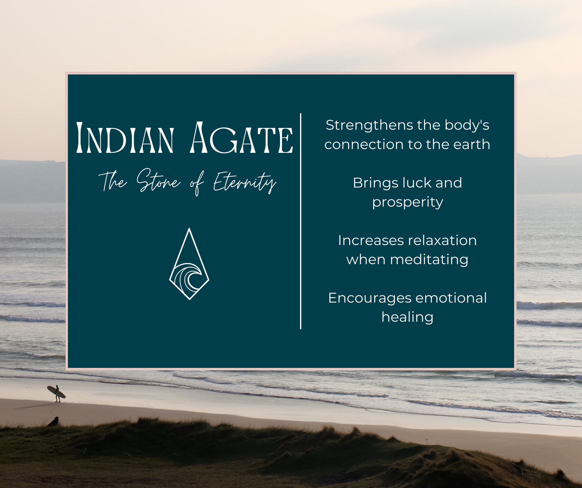 indian agate crystal healing properties infographic by ula jewellery