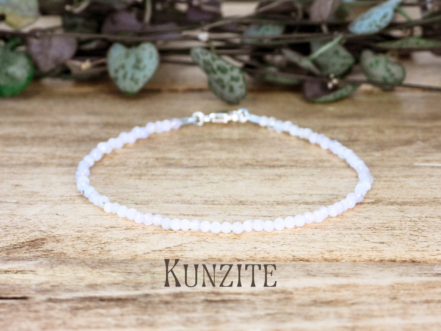 Dainty Kunzite "Devotion" Gemstone Bracelet