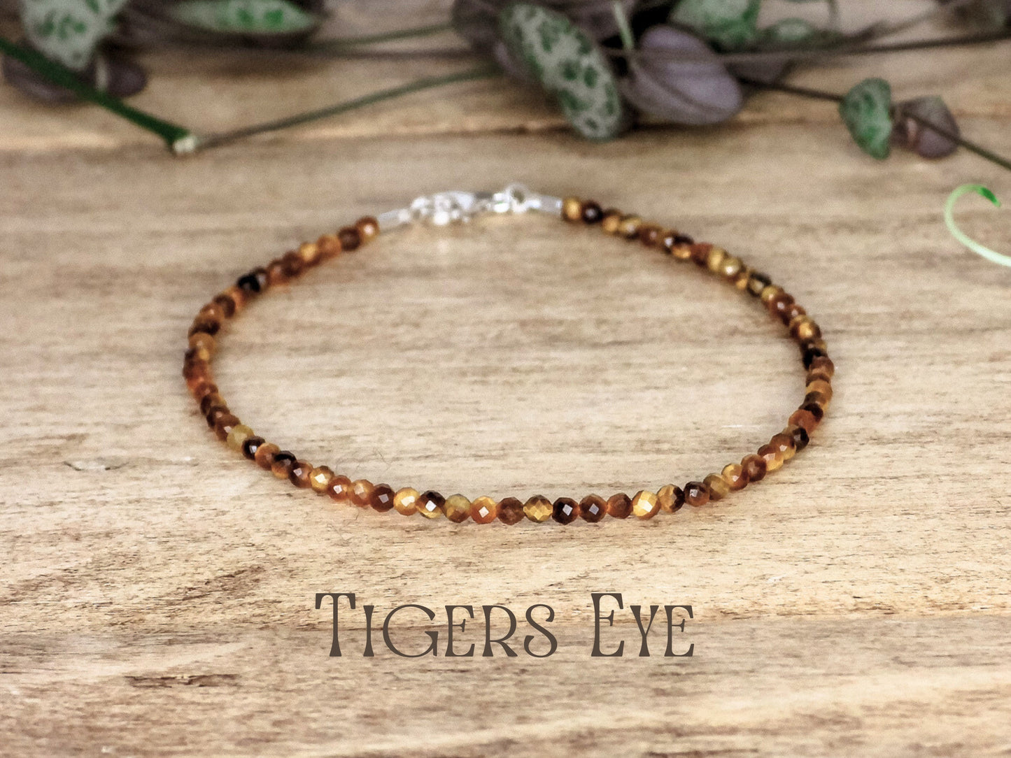 Dainty Tigers Eye "Courage" Gemstone Bracelet | August Birthstone